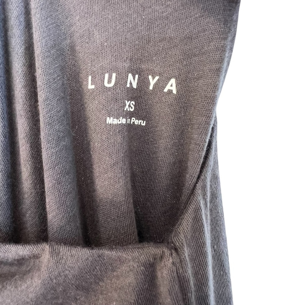 Lunya Organic Pima Jumpsuit Dark Grey XS NWOT Coastal Minimalist Lounge Casual - Picture 3 of 5